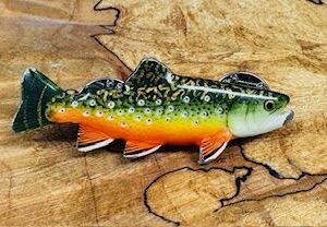 Vintage Brook Trout Pin Large